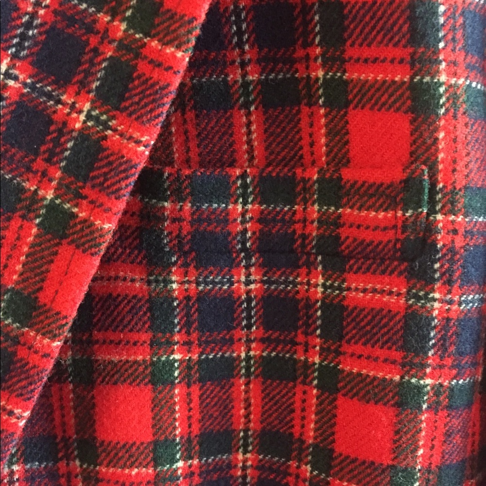 Virgin Pendleton Christmas Plaid Wool Blazer - image 4